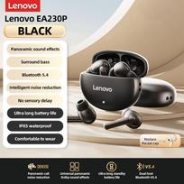 Lenovo EA230P TWS belaidės ausinės į ausį „Bluetooth 5.4“ ausinės Stereo muzika Skambutis Triukšmo slopinimas Ausinės Sportui Žaidimams Ausinių rinkinys juoda