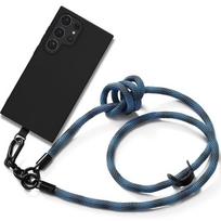 Case - BOOLING - for Samsung Galaxy S24 Ultra - Black TPU - Shockproof - Scratch-Resistant - Blue Lanyard juoda