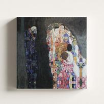 Gustavo Klimto Paveikslas "Gyvenimas Ir Mirtis" Spausdinti Ant Drobės 40X40 Cm Rėmas 3 Cm