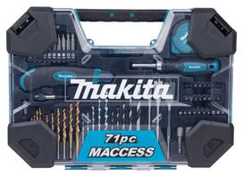 Grąžtų ir sukimo antgalių komplektas Makita E-22589; 71 vnt.