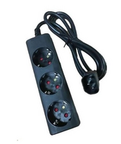 Maitinimo laidas EATON 1010081 3x Schuko lizdai Juodas