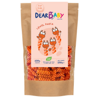 Raudonųjų lęšių makaronai | Dear Baby (250 g)