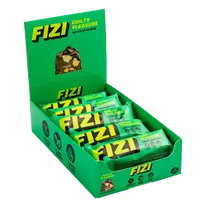Dėžutė šokoladu aplietų batonėlių „QUEEN PISTACHIO“ | Fizi (10 x 40 g)