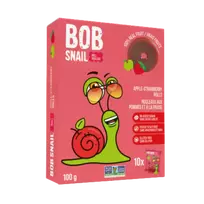 Obuolių ir braškių suktinukų rinkinys, be pridėtinio cukraus | Bob Snail (10 x 10 g)