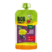 Obuolių ir juodųjų serbentų tyrelė, be pridėtinio cukraus | Bob Snail (120 g)