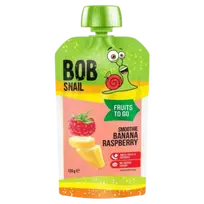 Banano ir aviečių tyrelė, be pridėtinio cukraus | Bob Snail (120 g)