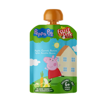 Ekologiška obuolių, morkų ir bananų tyrelė, be pridėtinio cukraus | FruitFunk (90 g)
