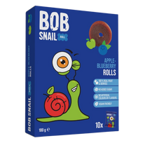 Obuolių ir mėlynių suktinukų rinkinys, be pridėtinio cukraus | Bob Snail (10 x 10 g)