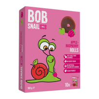 Obuolių ir aviečių suktinukų rinkinys, be pridėtinio cukraus | Bob Snail (10 x 10 g)