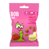 Vaisių užkandis obuolys - avietė, be glitimo | Bob Snail (40 g)