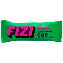 Batonėlis su šokolado glazūra "HAZELNUT + CARAMEL", be pridėtinio cukraus | Fizi (45 g)