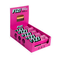 Dėžutė batonėlių su šokolado glazūra "HAZELNUT + HIMALAYAN SALT", be pridėtinio cukraus | Fizi (10x45 g)