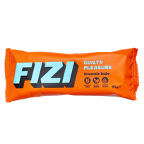 Batonėlis su šokolado glazūra "BROWNIE BABE", be pridėtinio cukraus | Fizi (45 g)