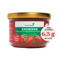 Braškių džemas, be pridėtinio cukraus | Simply keto (230 g)