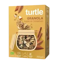 Ekologiška avižų granola su obuoliais ir cinamonu, be glitimo | Turtle (350 g)
