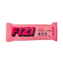 KETO baltymininis  batonėlis su liofilizuotomis braškėmis ir migdolais | Fizi (45 g)