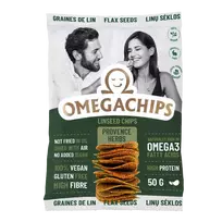 Linų sėmenų traškučiai PROVENCE | Omegachips (50 g)