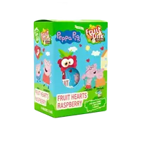 Peppa Pig aviečių skonio vaisių širdelės, be pridėtinio cukraus | FruitFunk (5x16 g)