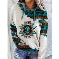 2022 Autumn/Winter Women's Ethnic Style Print Sweatshirt - European & American Fashion S