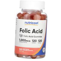 Folatas kramtomosios tabletės, Folio rūgšties guminukai, Nutricost 120 tab. Uogų mišinys (36647084) 120tab Berry mix