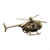 Brass Helicopter Model for Aviation Collectors, Desktop Ornament Home Office Retro
