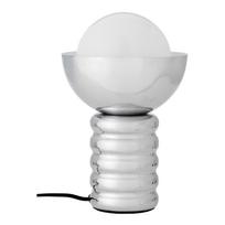 Sidabrinės spalvos stalinis šviestuvas (aukštis 32 cm) su stiklo gaubtu Spike – Bloomingville