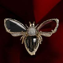 SUYU New Luxury Bee Insect brooch Colorful Crystal Fashion Women's Style Corsage Suit Pin Coat Accessories auksinė