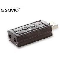 Savio AK-01 Sound Card USB / 7.1 / Adjustable Volume / Microphone AK-01