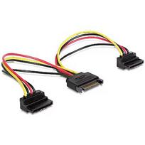 Gembird SATA power cable 15 pin to 2x SATA HDD (angled connectors) CC-SATAM2F-02