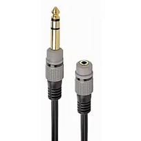 Gembird 6.35 mm to 3.5 mm audio adapter, 0.2m, black A-63M35F-0.2M