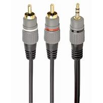 Cablexpert 3.5 mm stereo plug to 2*RCA plugs 1.5m cable, gold-plated connectors | CCA-352-1.5M