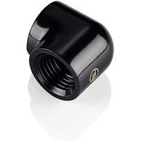 Bitspower 90-Degree With Dual Inner G1/4" Extender Fitting, Glorious Black 2 PCS TA-90DIA-GB