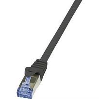 Logilink Patch Cable, Cat.6A 10G S/FTP, 0.50m, Black CQ3023S