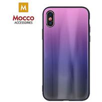 Mocco Aurora Glass Silicone Back Case for Apple iPhone 6 Plus / 6S Plus Pink - Black MC-TR-AUR-IPHX6PL-PIBK