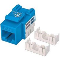 Intellinet Keystone Jack Cat6 UTP RJ45 punch-down blue 210737