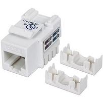 Intellinet Keystone Jack Cat6 UTP RJ45 punch-down white 210591