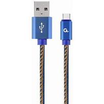 Gembird Premium Jeans, USB-A to USB-C, 1m CC-USB2J-AMCM-1M-BL