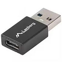 Lanberg USB-A to USB-C Adapter, Black AD-UC-UA-01