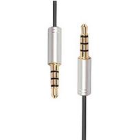 RoGer AU4P1 AUX Audio Cable / stereo + microphone (4pin) RO-AU4P1-BK
