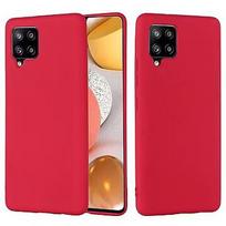 Mocco Liquid Silicone Soft Back Case for Samsung Galaxy A42 5G Red MO-LQ-SA-A42-RE