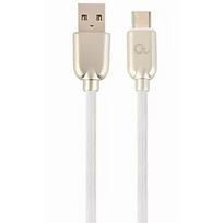 Gembird Premium Rubber, USB-A to USB-C, 2m CC-USB2R-AMCM-2M-W