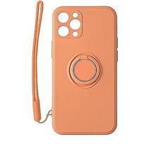 Mocco Pastel Ring Silicone Back Case for Apple iPhone 12 Max Orange MO-RIN-AP-IP-12PMAX-OR