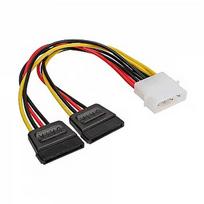 inLine Molex to 2x Sata Power Cable, 0.2m 29672