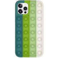 Mocco Bubble Antistress Case for Apple iPhone 12 / 12 Pro Dark Green MO-BB-AP-IP12PRO-GE
