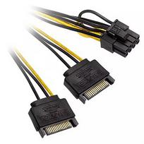 Akasa SATA to 6+2pin PCIe Cable, 0.15m AK-CBPW19-15