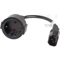 Lanberg IEC 320 C14 to AC C/F, 20cm, Black CA-C14E-10CC-0018-BK