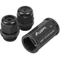 Lanberg Adapter Network Connector RJ45 - RJ45 Cat.6 shielded waterproof IP67 AD-RJ45-OS6-IP67