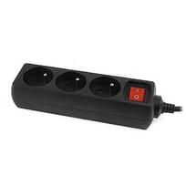 EnerGenie Gembird EG-PSU3F-01 surge protector Black 3 AC outlet(s) 230 V 0.6 m EG-PSU3F-01