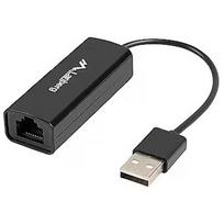 Lanberg USB-A 2.0 to RJ45 Adapter, Ethernet 100Base-TX, Black NC-0100-01