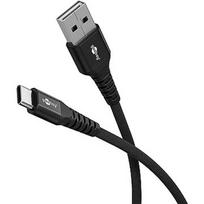 Goobay USB-C to USB-A Supersoft Textile Cable with Metal Plugs, 2 m, black | 74527